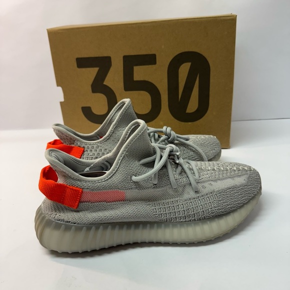 New Gray and Orange Yeezy Boost 350 Sneakers mens size 9 tail gate - Picture 4 of 6